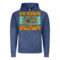Vintage Denim Sunflower Leopard Thanksgiving Love Vintage Hoodie - Artiststas