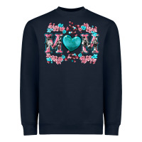Navy cherry blossoms mom Heavyweight Sweatshirt - Artiststas