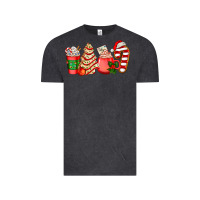 Vintage Black christmas tree cake and coffee cups ado Vintage Tee - AdoDesignShop