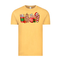 Vintage Mustard christmas tree cake and coffee cups ado Vintage Tee - AdoDesignShop
