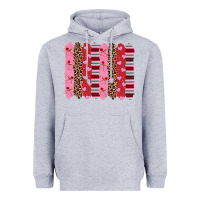 Heather Grey valentine's day brushstrokes Heavyweight Hoodie - RanaPortraitStore