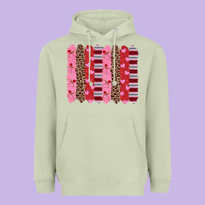 Valentine's Day Brushstrokes Heavyweight Hoodie Designed By Ranaportraitstore