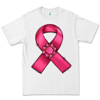 White breast cancer awareness ribbon Premium Tee - RanaPortraitStore