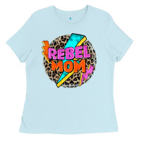 Baby Blue rebel mom Ladies Tee - Zillion Design Studio