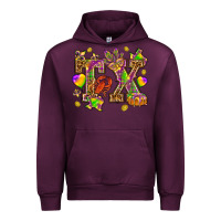 Mauve Wine Texas Mardi Gras Urban Hoodie - HowdyJamesFarm
