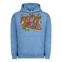Pigment Pebble Blue Texas Mardi Gras Urban Hoodie - HowdyJamesFarm