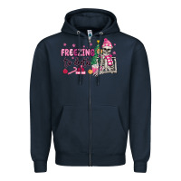 Navy freezing to death skeleton Zipper Hoodie - MaliasSmallBusiness