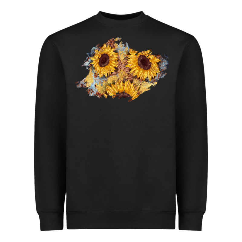 Sunflower Glitter Leather Patch Heavyweight Sweatshirt by AdoDesignShop | Teevron