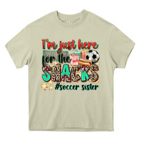 Mossy i'm just here for the snacks #soccer sister Heavy Core Tee - Zillion Design Studio