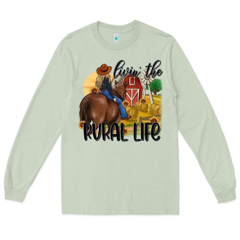 Livin The Rural Life Long Sleeve Tee by MaliasSmallBusiness | Teevron