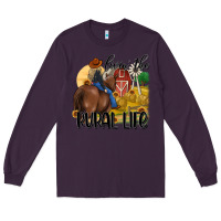 Plum livin the rural life Long Sleeve Tee - MaliasSmallBusiness