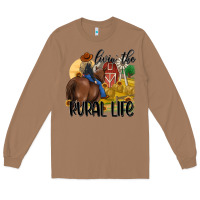 Toasted Coconut livin the rural life Long Sleeve Tee - MaliasSmallBusiness