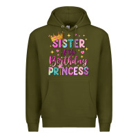 Army Green sister of the birthday princess Premium Hoodie - NancyCooperArtShop