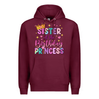Burgundy sister of the birthday princess Premium Hoodie - NancyCooperArtShop