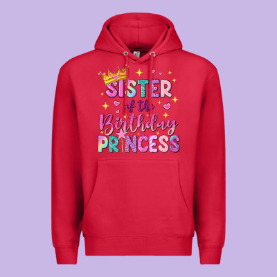 Sister Of The Birthday Princess Premium Hoodie Designed By Nancycooperartshop
