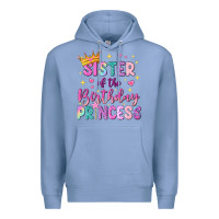 Colony Blue sister of the birthday princess Premium Hoodie - NancyCooperArtShop