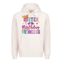 Pale Pink sister of the birthday princess Premium Hoodie - NancyCooperArtShop