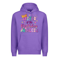 Purple sister of the birthday princess Premium Hoodie - NancyCooperArtShop