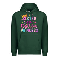 Sports Green sister of the birthday princess Premium Hoodie - NancyCooperArtShop