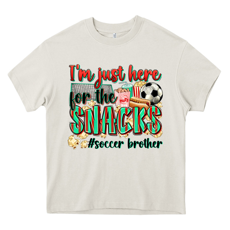 I'm Just Here For The Snacks #soccer  Brother Heavy Core Tee by Zillion Design Studio | Teevron