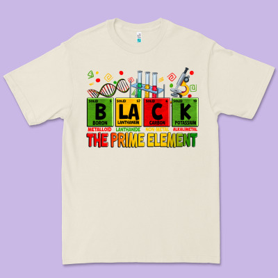 Black The Prime Element Premium Tee Designed By Zillion Design Studio