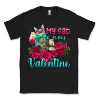 Black my cat is my valentine Classic Tee - AdoDesignShop
