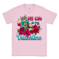Bubblegum Pink my cat is my valentine Classic Tee - AdoDesignShop