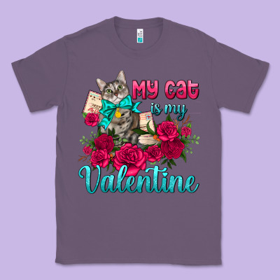 My Cat Is My Valentine Classic Tee Designed By Adodesignshop