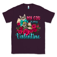 Plum my cat is my valentine Classic Tee - AdoDesignShop