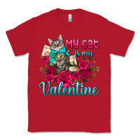Red my cat is my valentine Classic Tee - AdoDesignShop