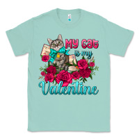Seafoam my cat is my valentine Classic Tee - AdoDesignShop