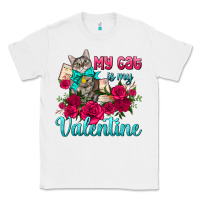 White my cat is my valentine Classic Tee - AdoDesignShop