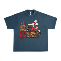 Midnight Navy oh sip its a girls trip Urban Heavy Tee - AdoDesignShop