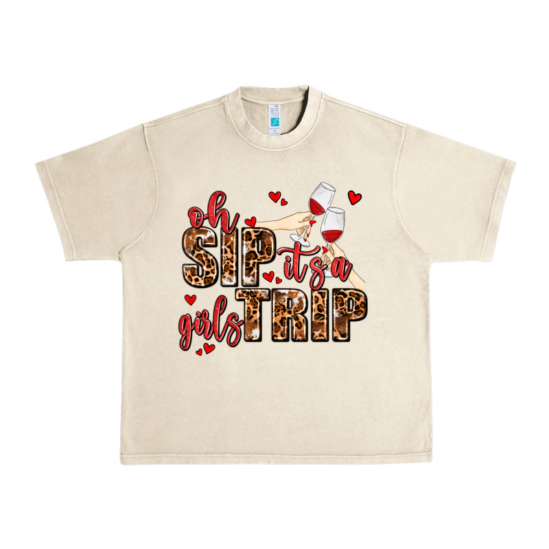 Oh Sip Its A Girls Trip Urban Heavy Tee by AdoDesignShop | Teevron