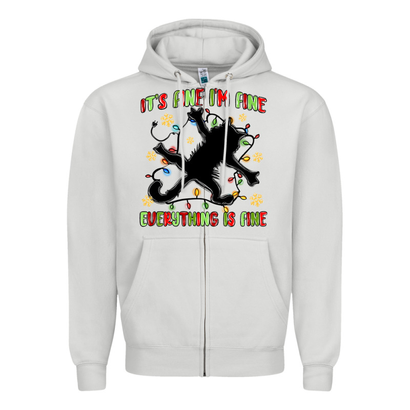 It's Fine I'm Fine Everything Is Fine Zipper Hoodie by MaliasSmallBusiness | Teevron