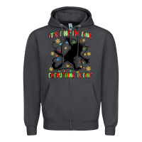 Smoke it's fine i'm fine everything is fine Zipper Hoodie - MaliasSmallBusiness