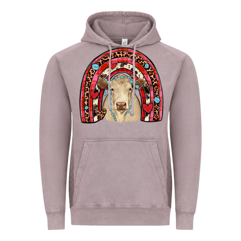 Valentines Charolais  Rainbow Vintage Hoodie by JahusDesignShop | Teevron