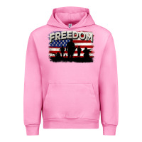 Fuchsia Pink Freedom 4th of july Urban Hoodie - CowGirlArtShop