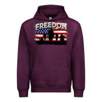 Mauve Wine Freedom 4th of july Urban Hoodie - CowGirlArtShop