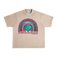French Oak valentine's day rainbow let all that you do be done in love 1 corinthi Urban Heavy Tee - AdoDesignShop