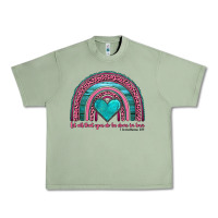 Oil Green valentine's day rainbow let all that you do be done in love 1 corinthi Urban Heavy Tee - AdoDesignShop