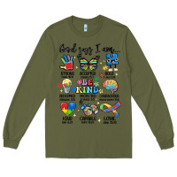 Army Green god says  am autism Long Sleeve Tee - MaliasSmallBusiness