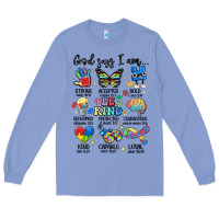 Colony Blue god says  am autism Long Sleeve Tee - MaliasSmallBusiness