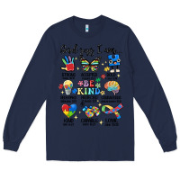 Navy god says  am autism Long Sleeve Tee - MaliasSmallBusiness