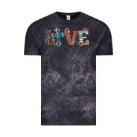 Cloud Black western love with cross Vintage Tee - Artiststas