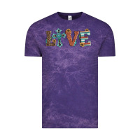 Cloud Purple western love with cross Vintage Tee - Artiststas