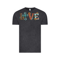 Vintage Black western love with cross Vintage Tee - Artiststas