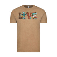 Vintage Coffee western love with cross Vintage Tee - Artiststas