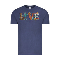 Vintage Denim western love with cross Vintage Tee - Artiststas