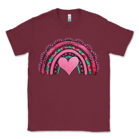 Burgundy valentines day pink gemstones rainbow Classic Tee - Jasminsmagicworld